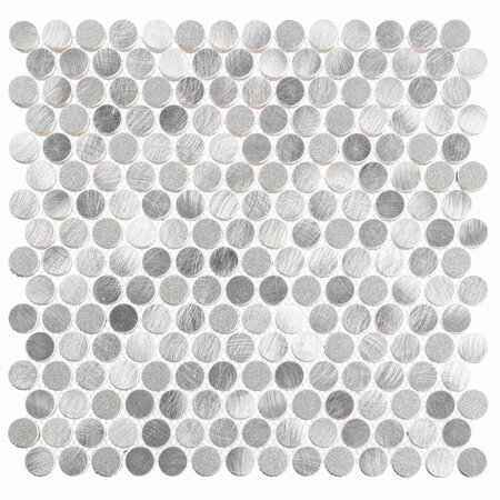 ANDOVA TILES ANDOVA TILES Orb 0.75" x 0.75" Metal Penny Round Mosaic Tile ANDORB256